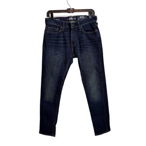 Hollister Epic Flex Skinny Men's Dark Blue Jeans, Size 29W - 30L